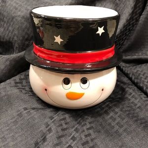 Snowman candle holder or arrangement holder